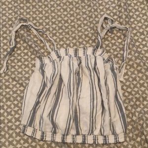 Blue & white striped tank top